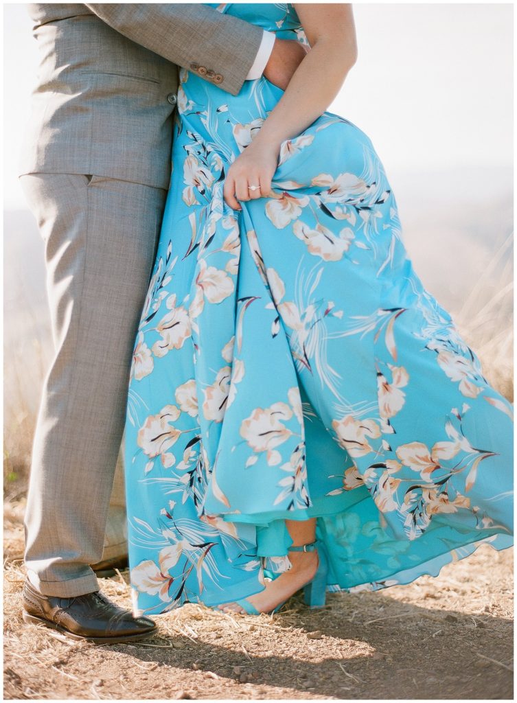 light blue floral dress engagement session || The Ganeys