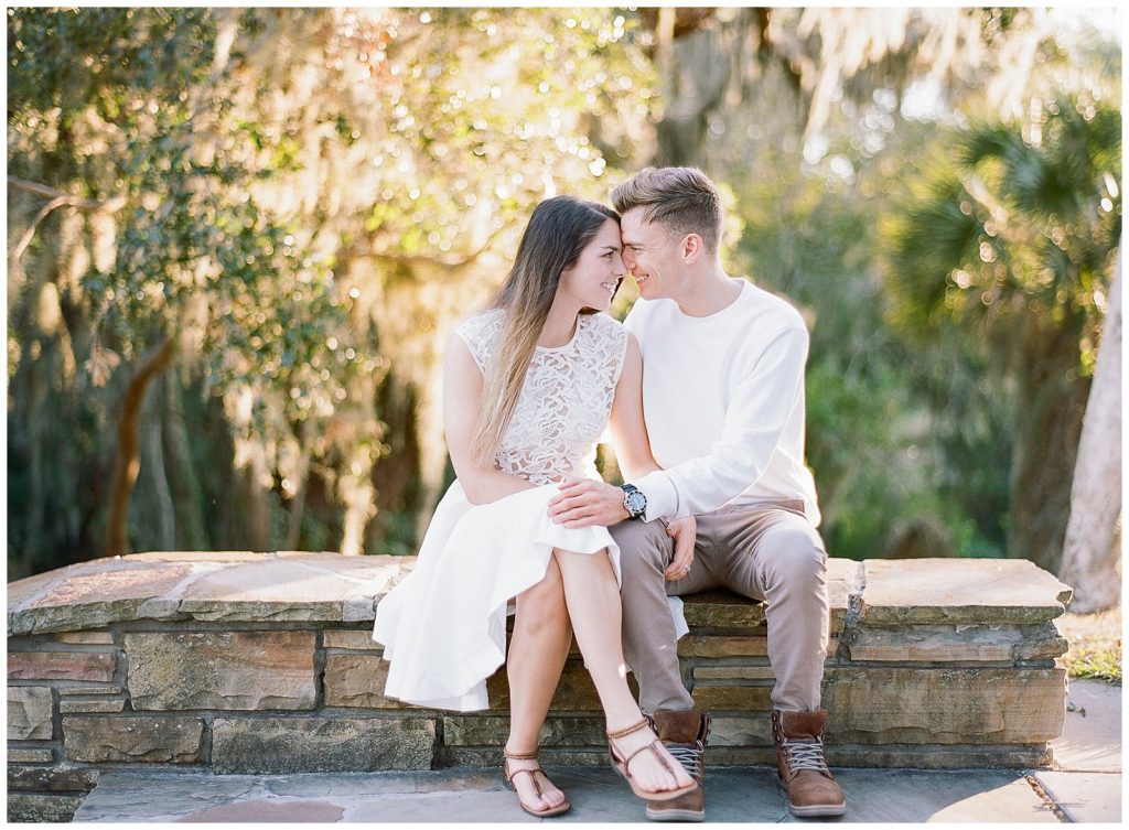 white outfits engagement session