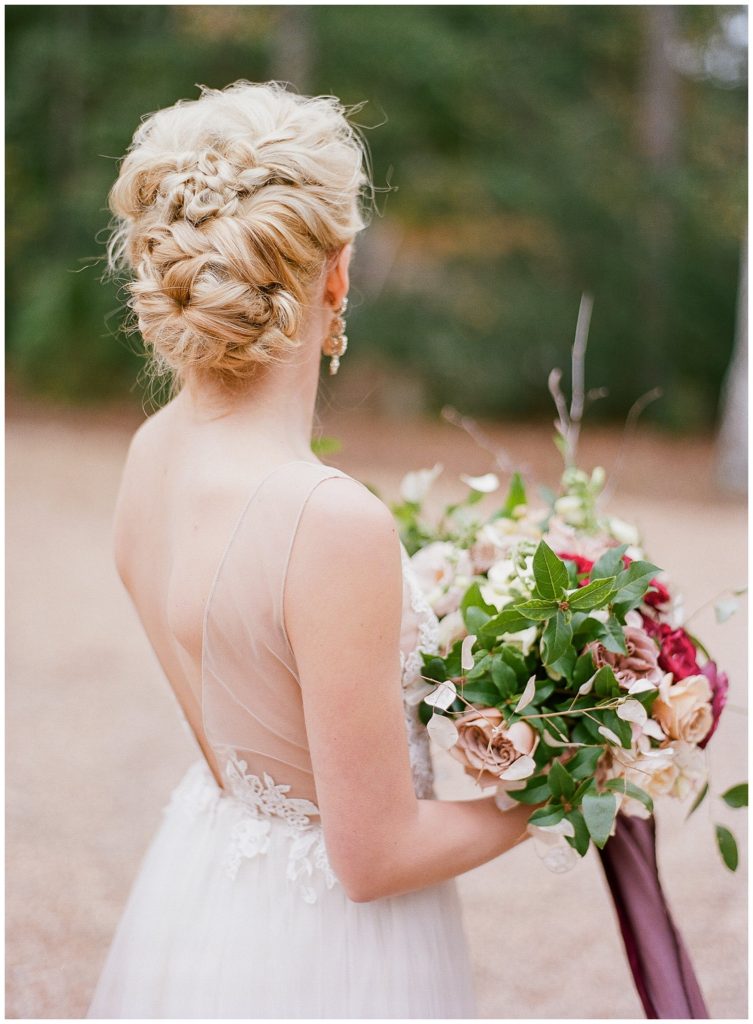 Braided bridal hair by Emily Artistry || The Ganeys