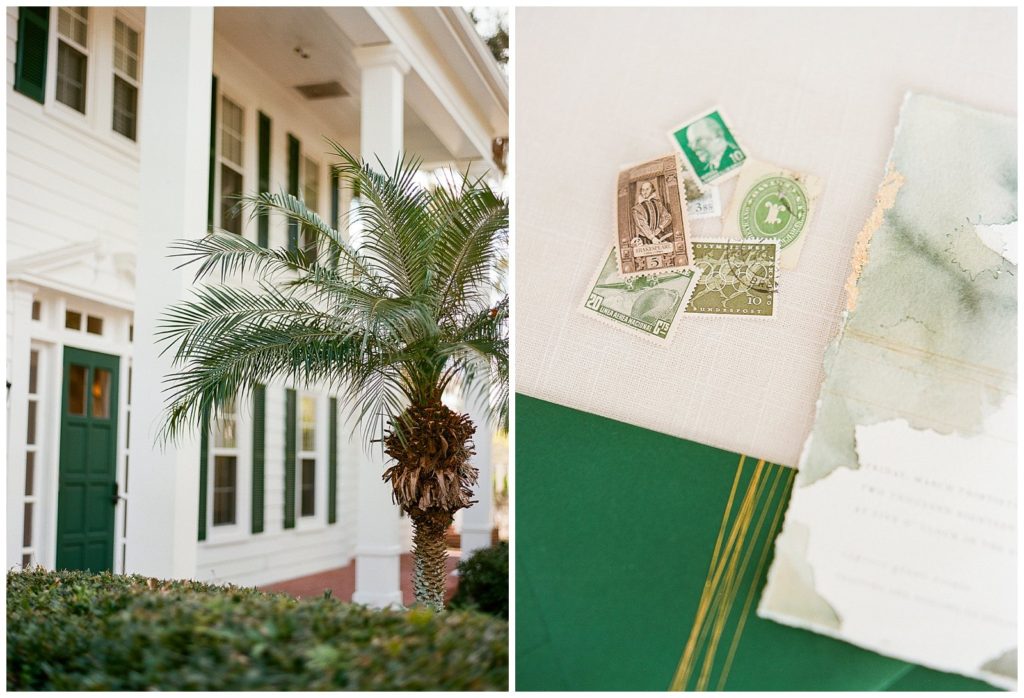 Cypress Grove Estate House Wedding Inspiration Emerald and Gold