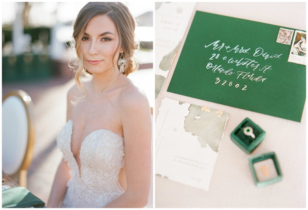 Emerald and Gold wedding inspiration at Cypress Grove Estate House with Plan It Events || The Ganeys