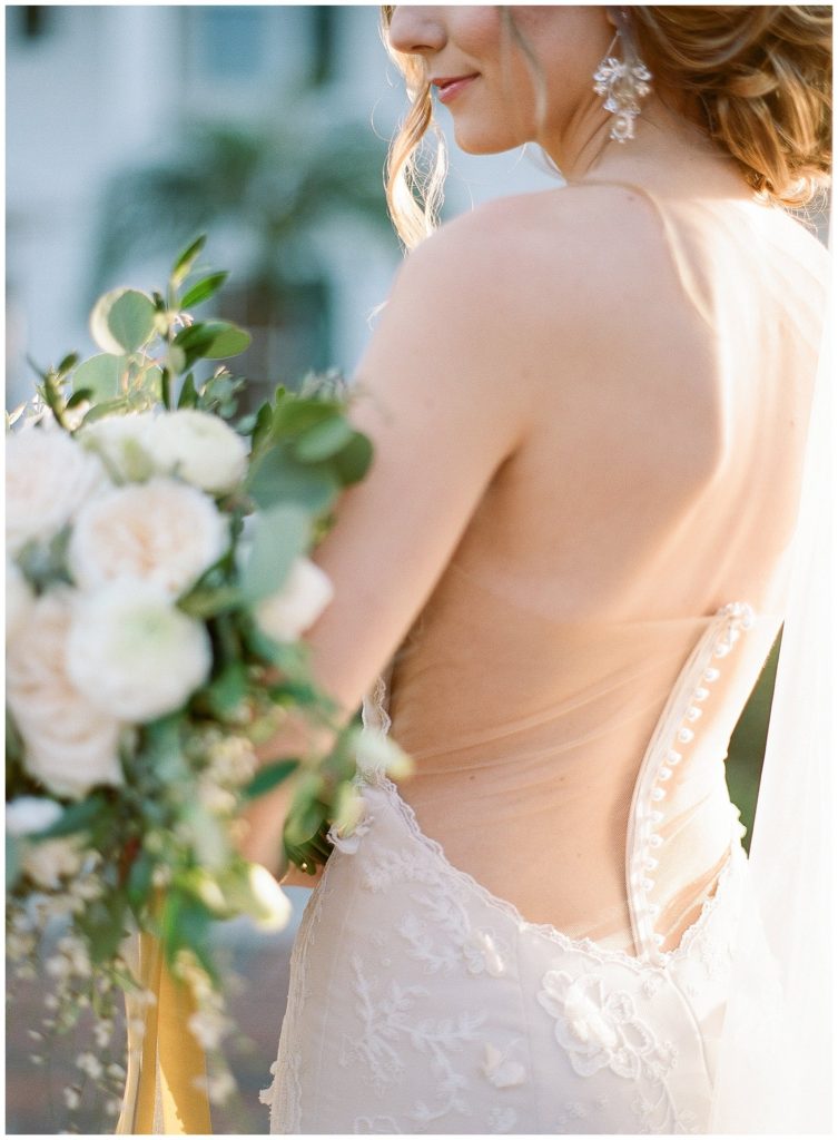 Ines Di Santo wedding dress with illusion back from The Bridal Finery, planned by Plan It Events || The Ganeys