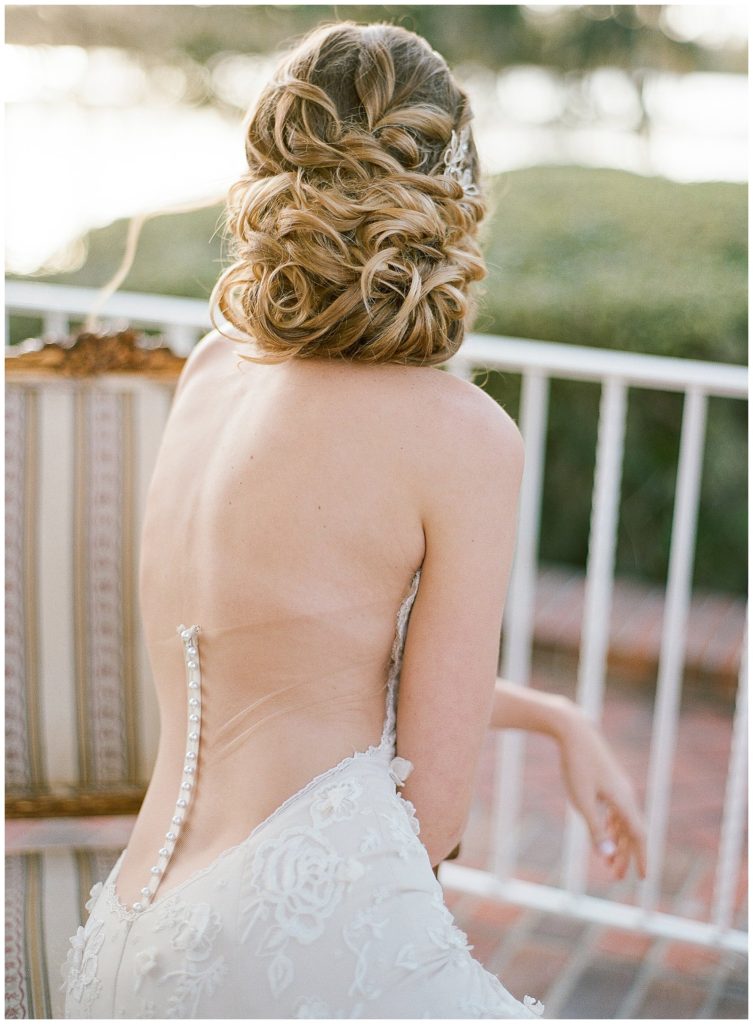 Ines De Santo Illusion Back gown from The Bridal Finery at Cypress Grove Estate House with Plan It Events || The Ganeys