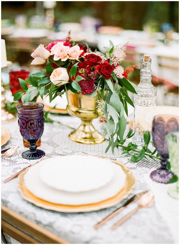 Mismatched vintage china for a boho backyard wedding Ever After Vintage Weddings || The Ganeys