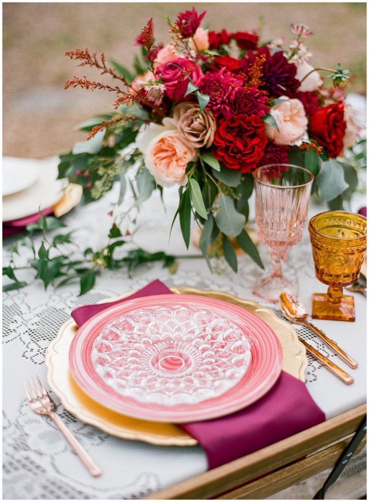 Colorful Boho wedding inspiration by Ever After Vintage Weddings || The Ganeys