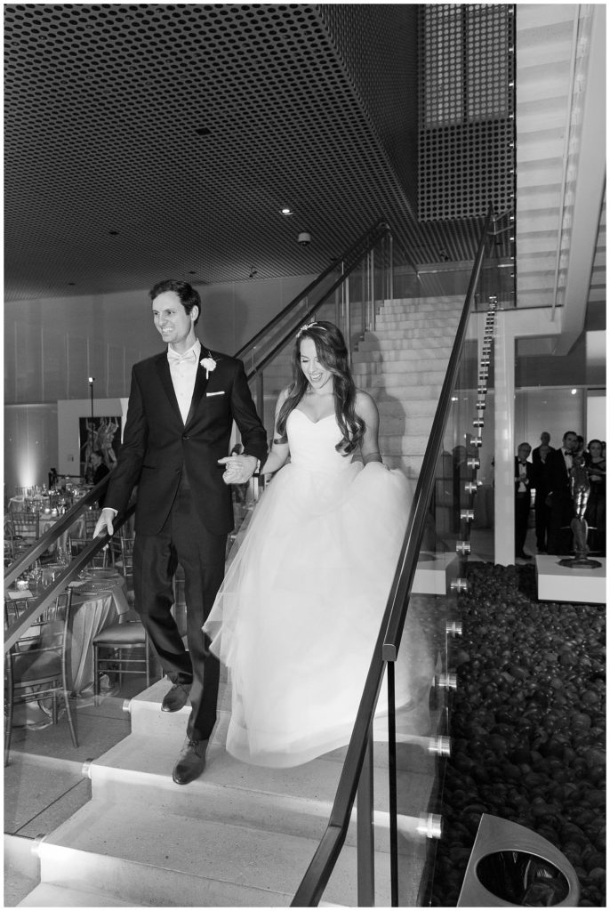 Bride and groom entrance at Tampa Museum of Art