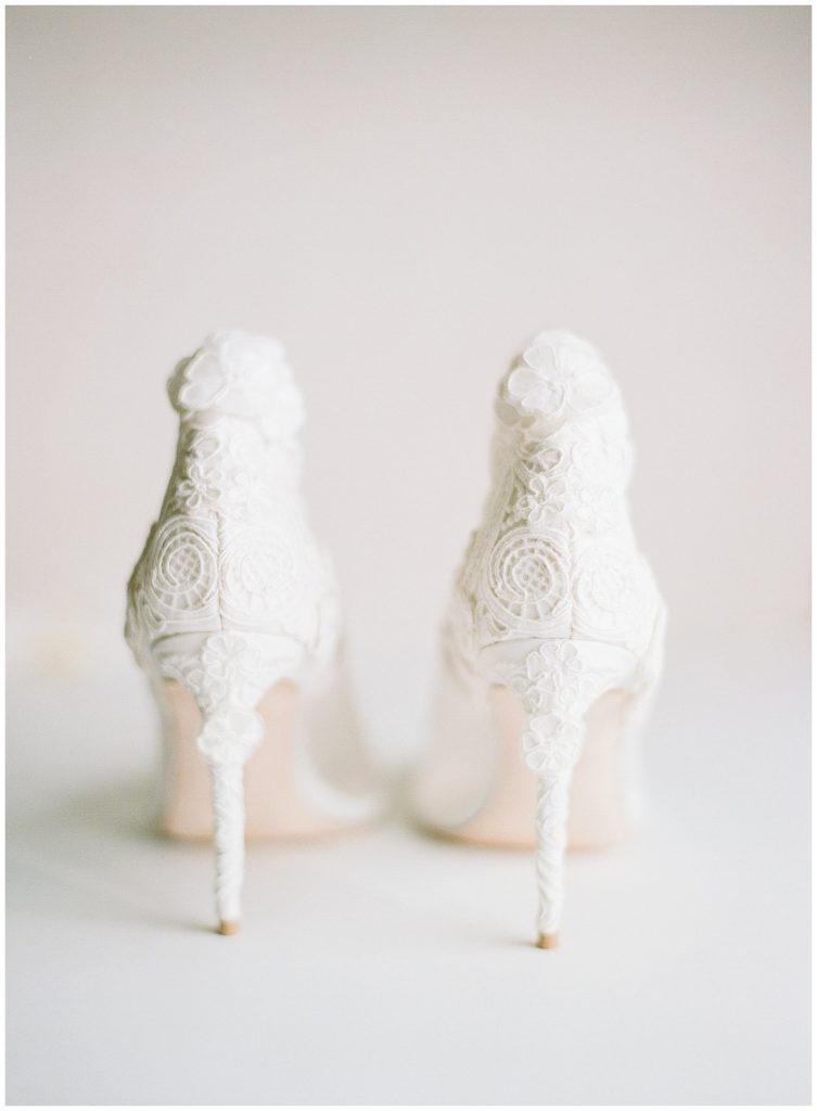 Lace Wedding Heels from BHLDN || The Ganeys