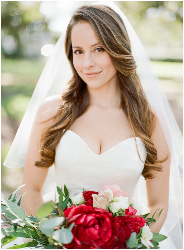 Natural hair and makeup by Femme Akoi, FH Weddings Bouquet, Blush by Hayley Paige Gown from Calvet Couture Sarasota, planned by Bourbon and Blush Events || The Ganeys