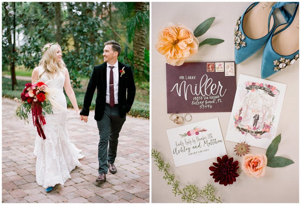 Bohemian wedding ideas with colorful accents