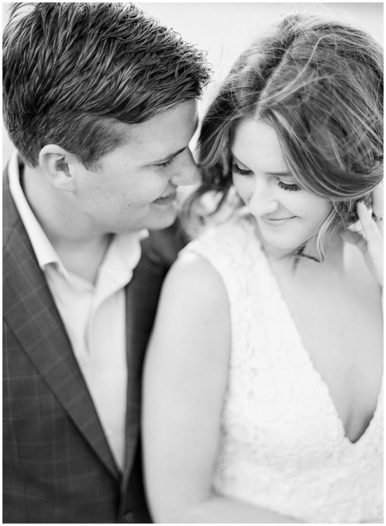 Black and white classic engagement photos || The Ganeys