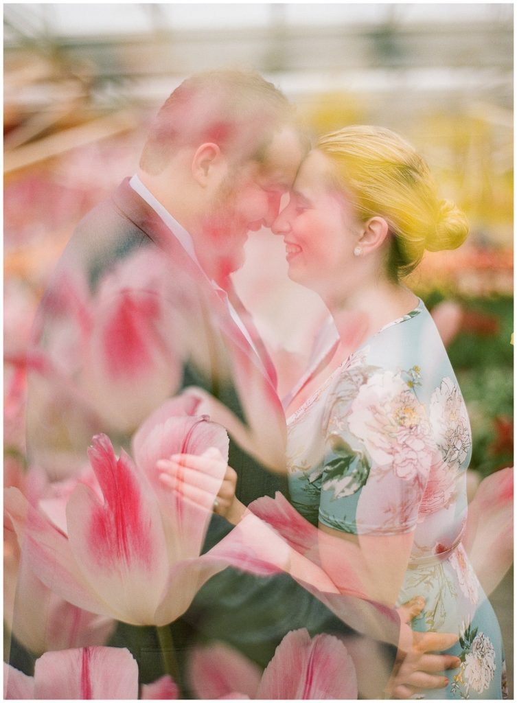 Double exposure with tulip on Contax645 || The Ganeys