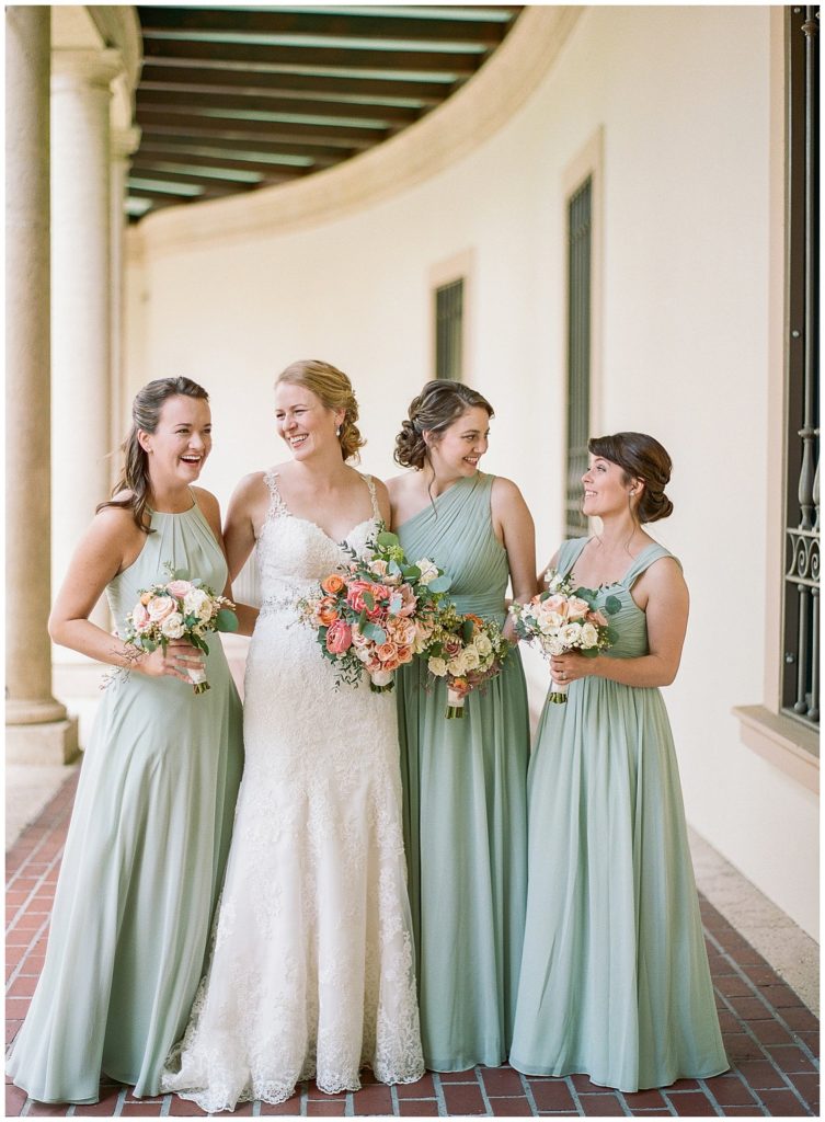 Light green bridesmaids dresses from Azazie || The Ganeys