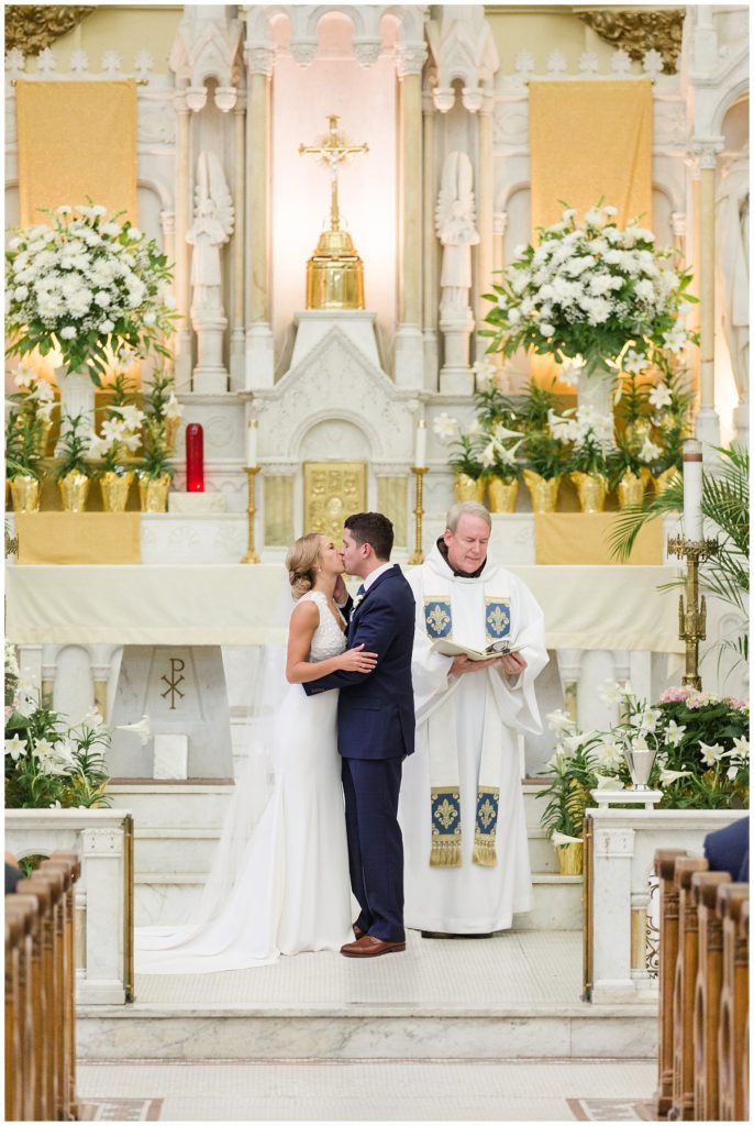 First Kiss at Sacred Heart Church Tampa || The Ganeys