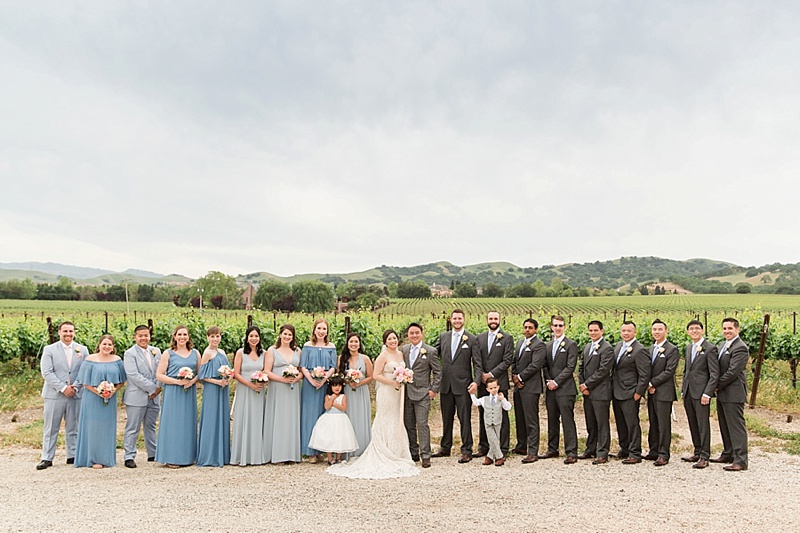 Blue and gray wedding