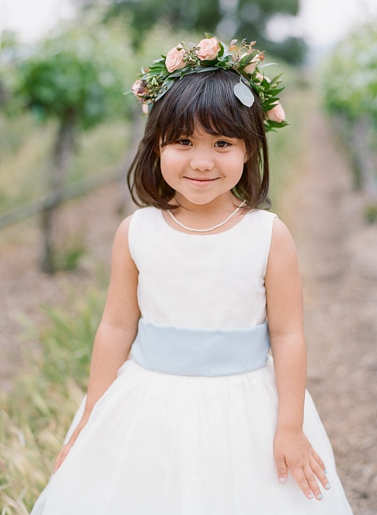 Flower girl with flower crown || The Ganeys