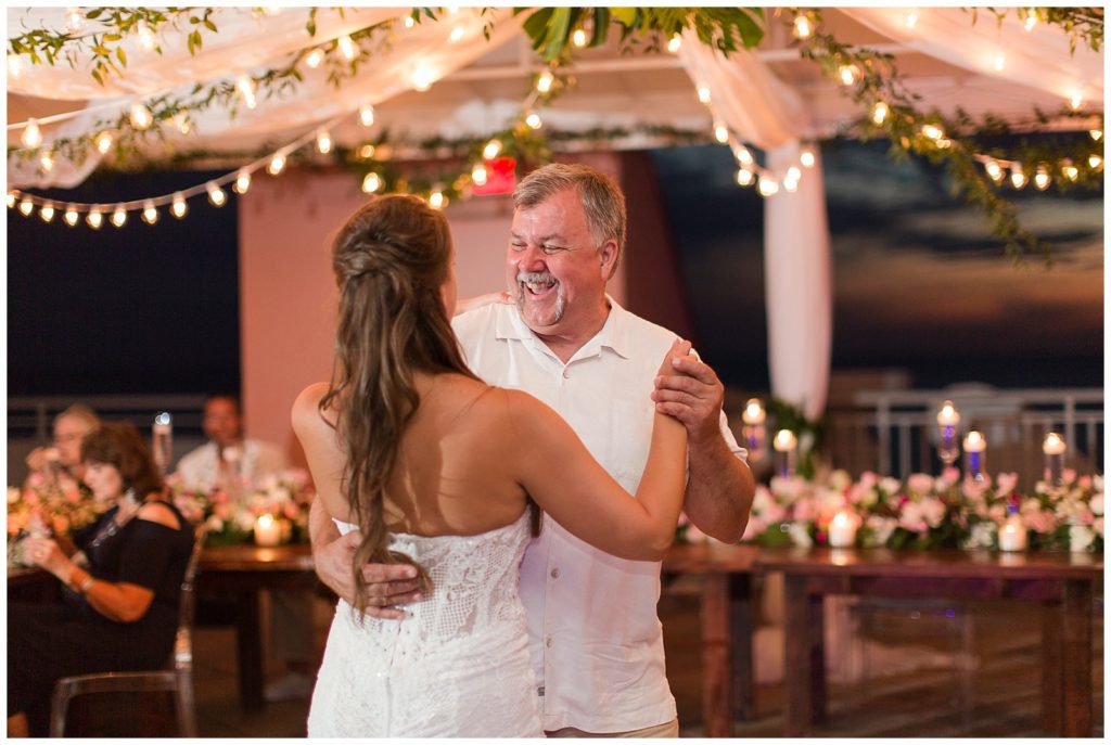 Father daughter dance on the South Terrace of The Don CeSar