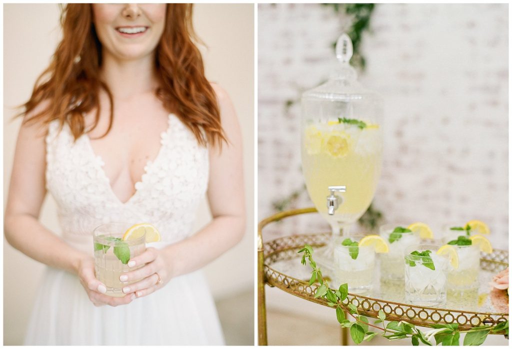 Lemonade stand at a wedding