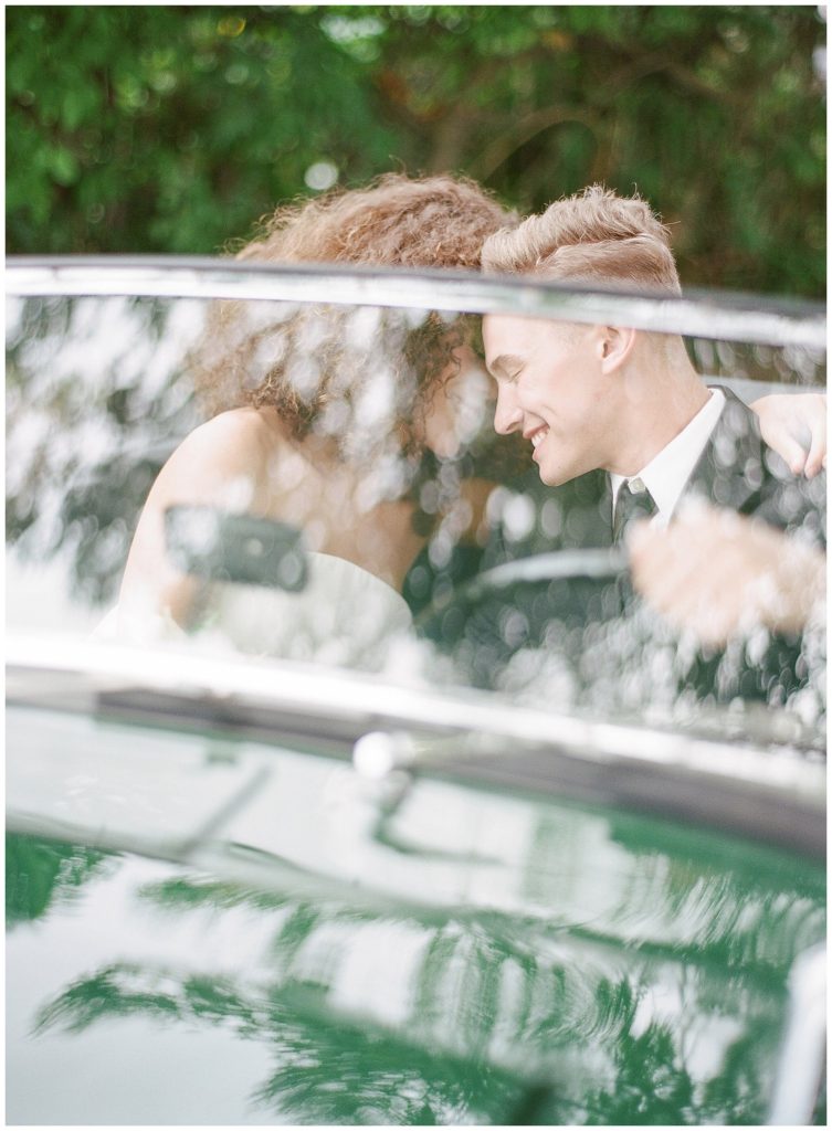 Seattle elopement inspiration at The Corson Building with vintage convertible || The Ganeys