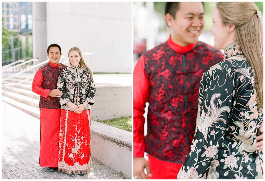 Traditional Chinese attire engagement photos