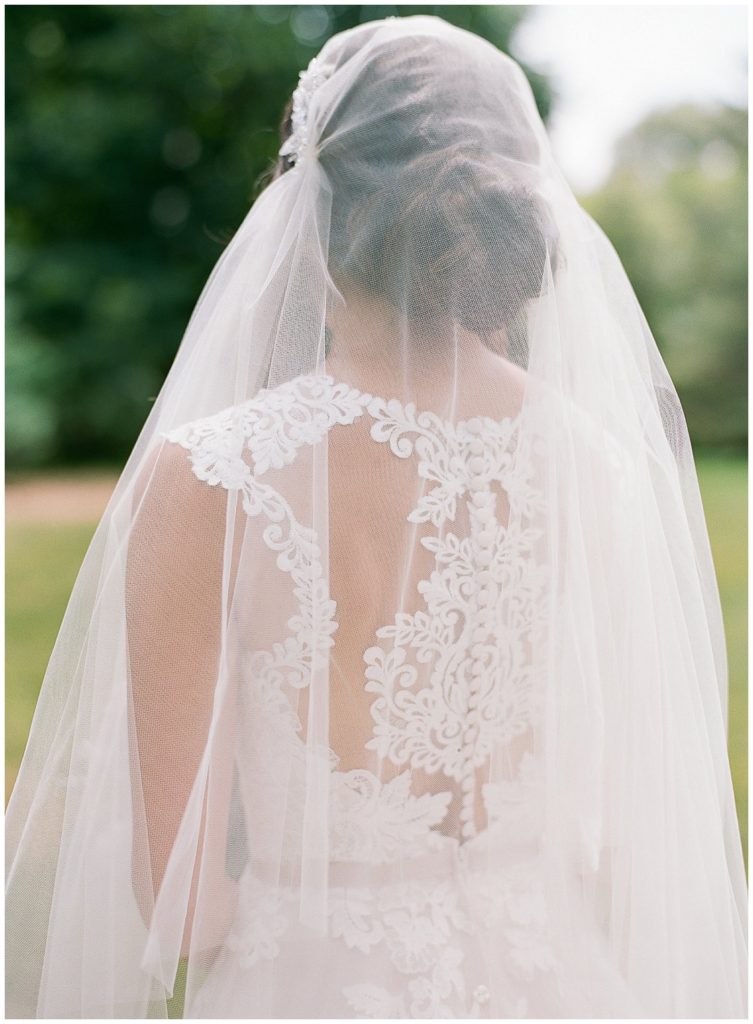 Juliet Cap veil with Stella York Wedding gown