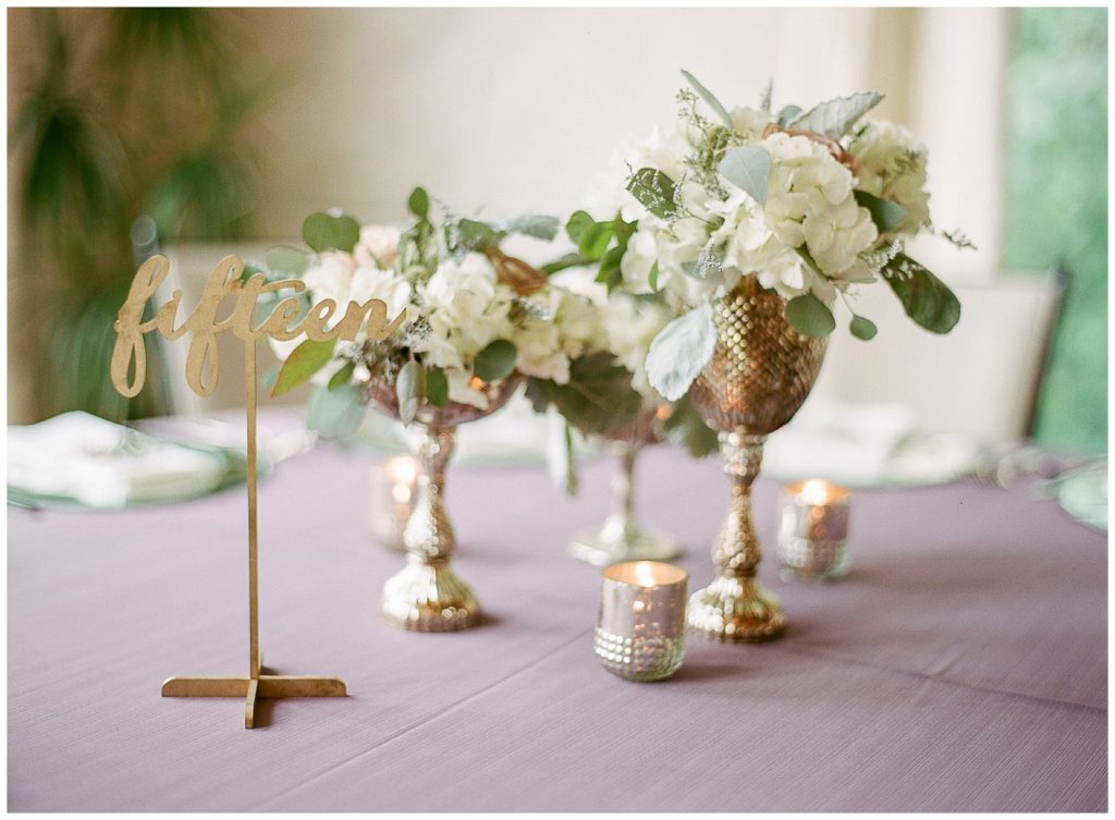 Lavender and green wedding at the Oneida Country Club