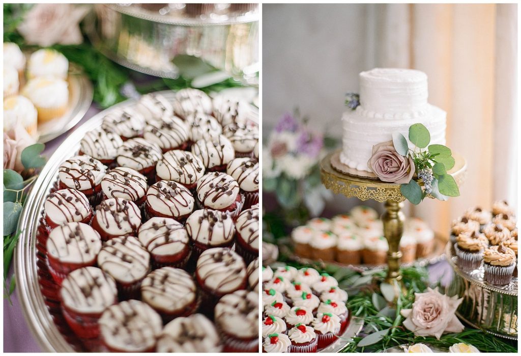 Cupcake table at wedding