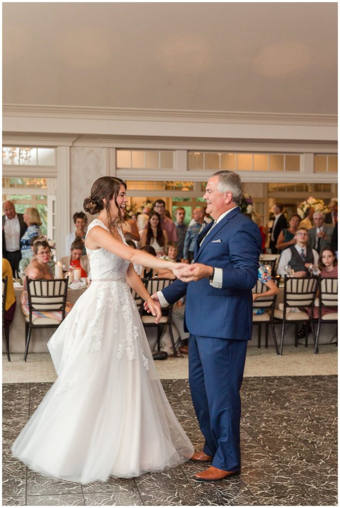 Father daughter dance at Oneida Country Club Wedding