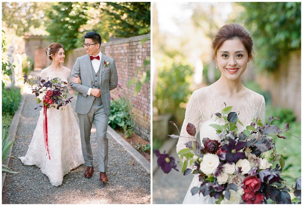 Berry hued wedding at Thornewood Castle planned by Lovely Time Weddings