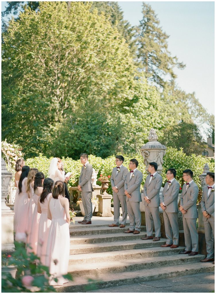 Wedding ceremony at Thornewood Castle || The Ganeys
