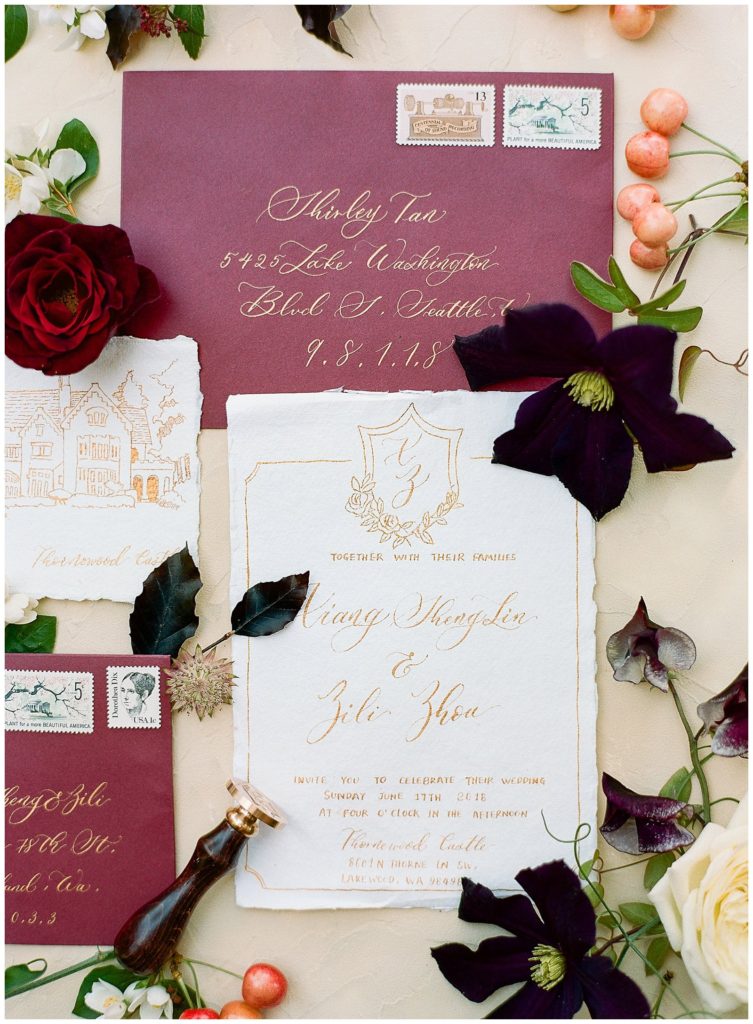Fine art wedding invitation || The Ganeys