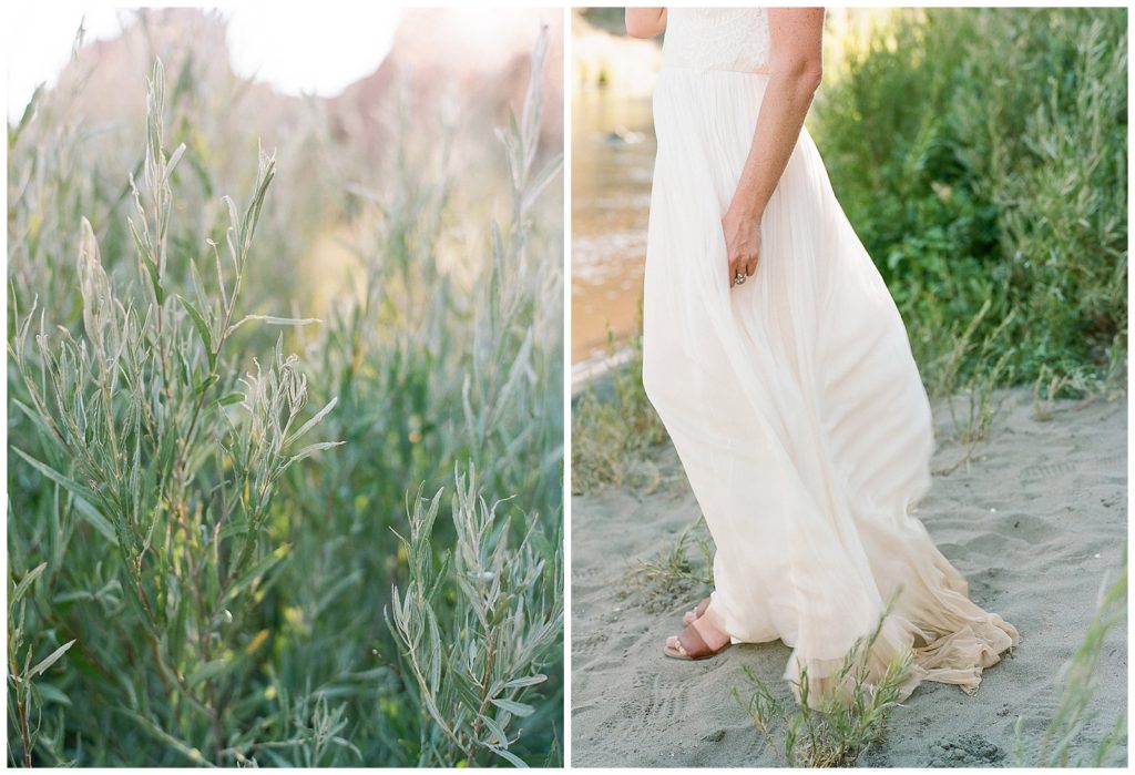 BHLDN Wedding dress for elopement at Smith Rock State Park