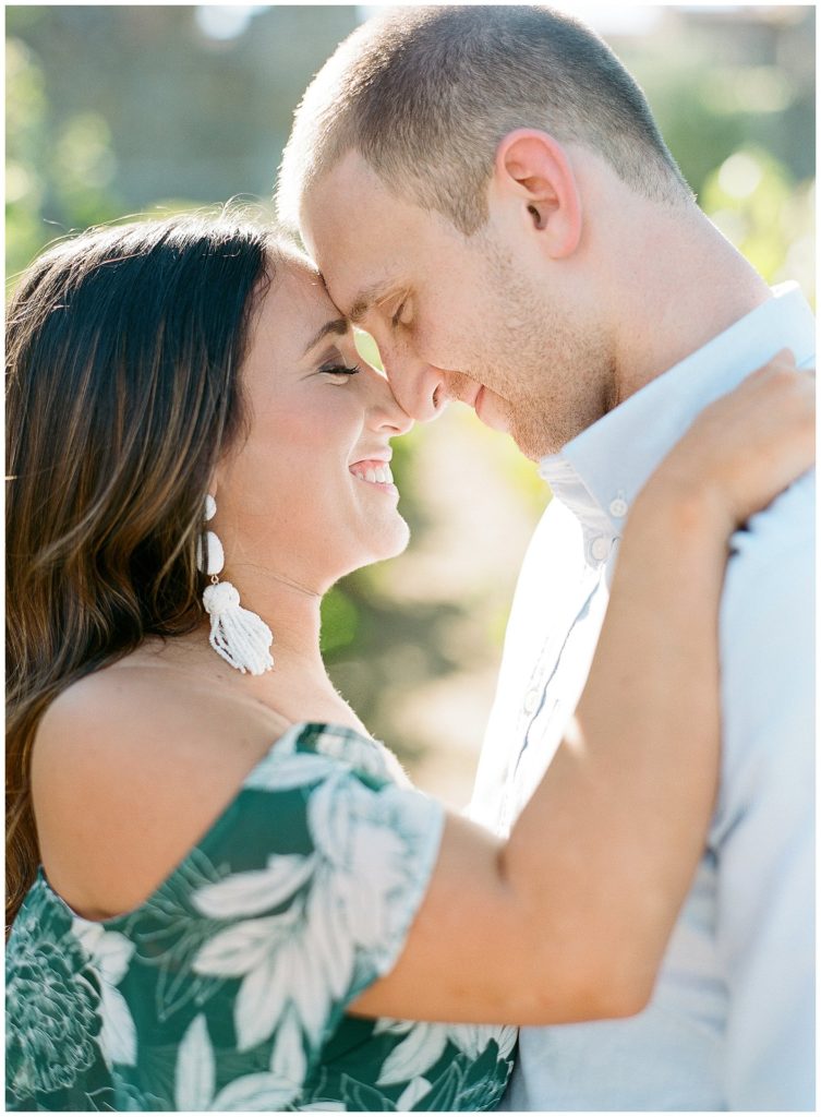 Floral green dress engagement photos in Napa || The Ganeys
