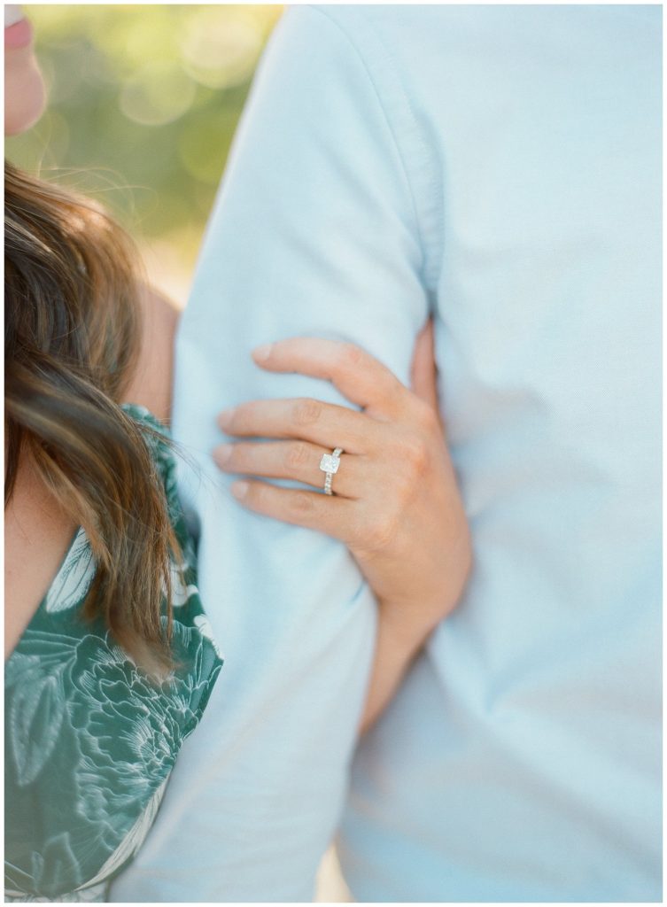 Ring detail photos during engagement session || The Ganeys
