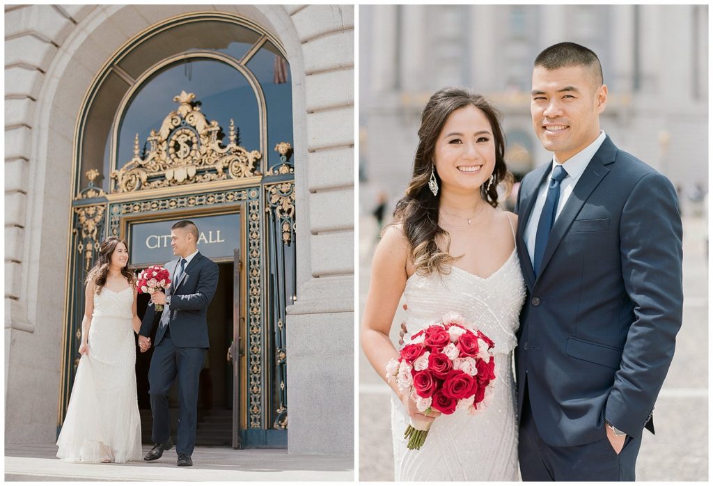 San Francisco City Hall Film wedding photos