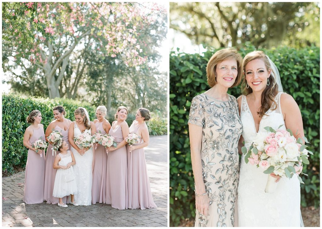 Bridesmaids in mauve Jenny Yoo bridesmaids dresses at Lake Nona Country Club planned by Plan It Events || The Ganeys