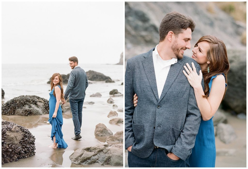 Engagement photos at Muir Beach in San Francisco