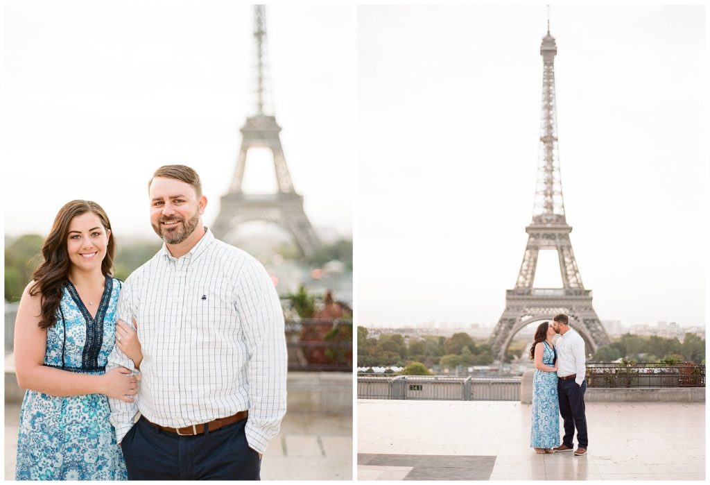 Engagement session at the Eiffel Tower by the place du Trocadéro || The Ganeys
