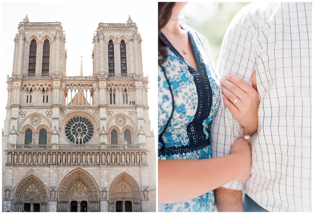 Notre Dame in Paris engagement photos