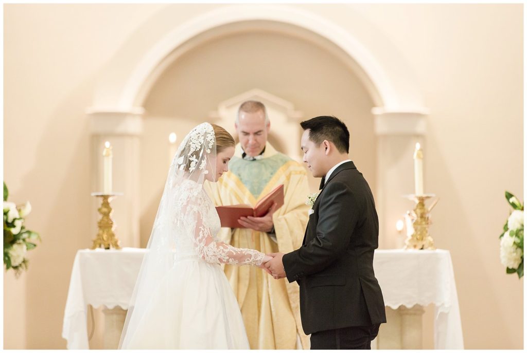 wedding ceremony at Holy Spirit Catholic Church John's Island
