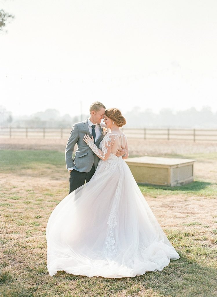 Lace sleeved gown from J'aime bridal at The Ranch at Birch Creek || The Ganeys