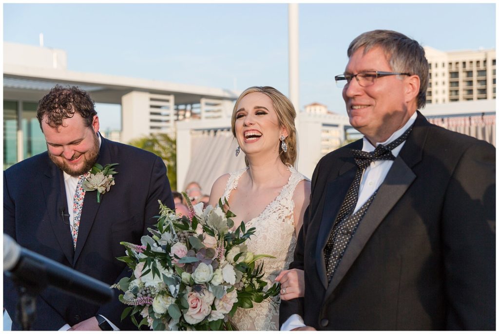 Rooftop wedding ceremony at Art Ovation Hotel in downtown Sarasota