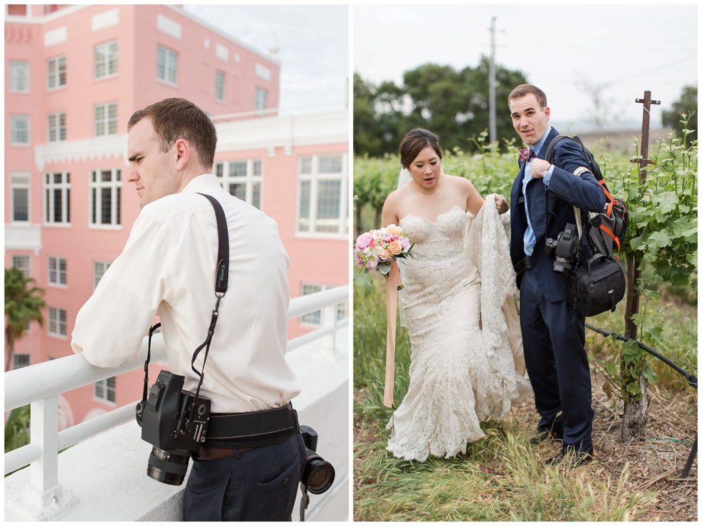 Behind the scenes of a wedding photographer