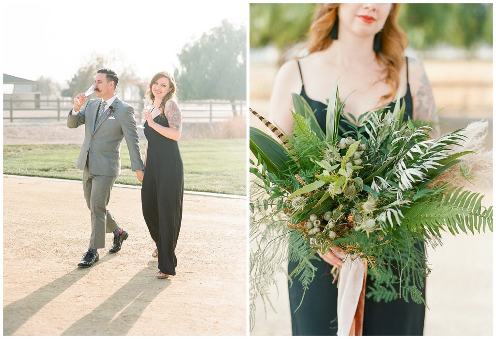 Bouquet of greenery for Livermore wedding