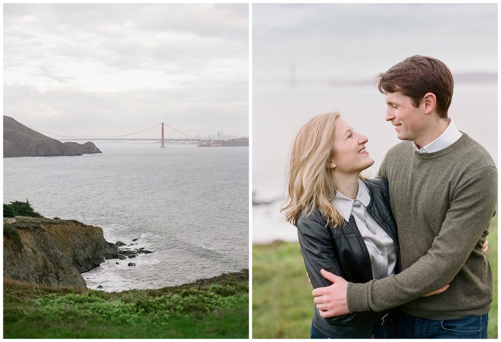 engagement photos with Golden Gate Bridge