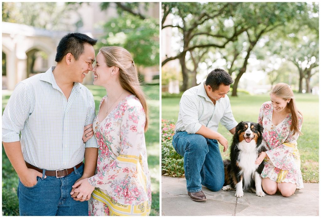 Dallas Engagement Photos with Anthropologie dress