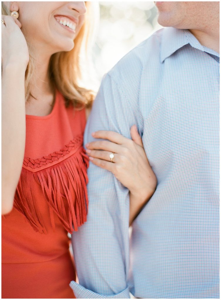 Engagement photos in Boca Grande with Orange dress || The Ganeys
