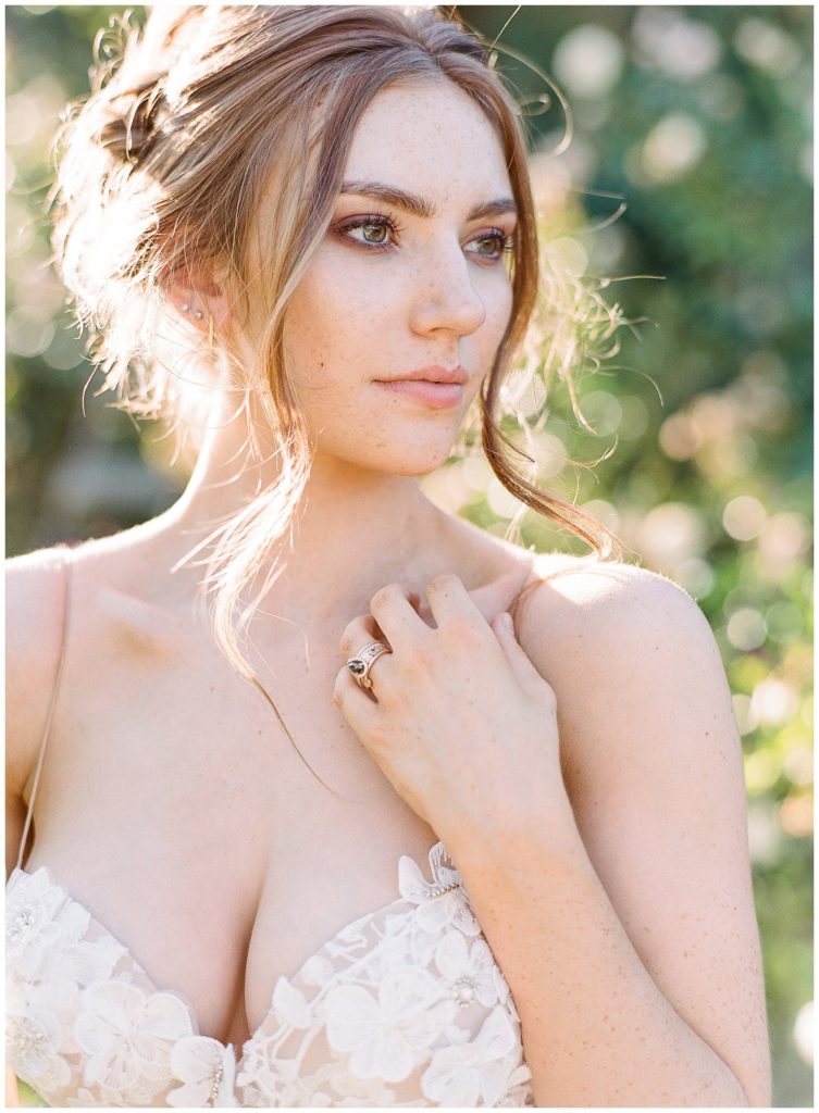 Yessie Libby Hair and Makeup Seattle Wedding Inspiration with Liz Martiez Gown || The Ganeys