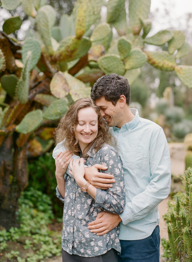 Engagement photos at Stanford's Arizona Cactus Garden || The Ganeys