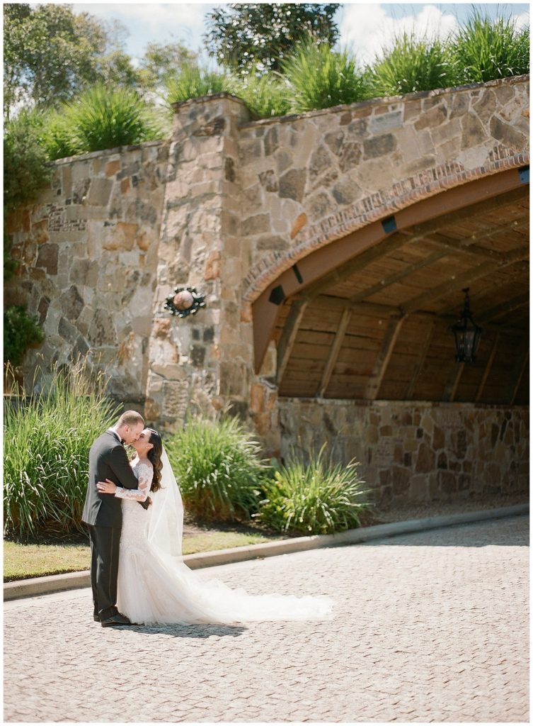 First look by the bridge at Bella Collina || The Ganeys