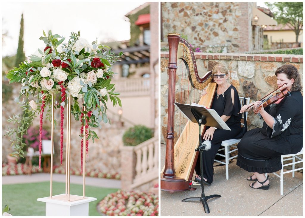 Wedding ceremony on the lawn at Bella Collina